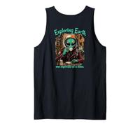 Extraterrestre Divertido explorando la Tierra Espresso Lover Café Italia Camiseta sin Mangas