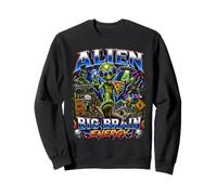 Extraterrestre DJ Running Rave Funny Alien Bootleg Sudadera