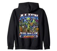 Extraterrestre DJ Running Rave Funny Alien Bootleg Sudadera con Capucha