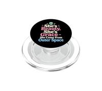 Extraterrestre Gracioso Ella es la Belleza Que Vino del Espacio Exterior PopSockets PopGrip para MagSafe