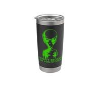 Extraterrestre gracioso YO NO CREO EN TI Tampoco Vaso térmico de acero inoxidable de doble pared