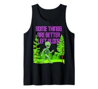 Extraterrestre Misterioso Caminando a través de la Escena del Bosque Camiseta sin Mangas