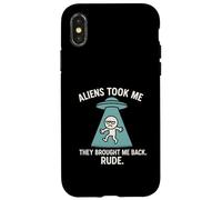 Extraterrestres me llevaron de vuelta grosero, divertido secuestro OVNI Carcasa para iPhone X/XS