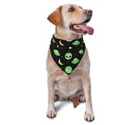 Extraterrestres Naves Espaciales Fluorescentes Planeta Pañuelo Triangular para Mascotas Lavable Pañuelo para Perros Y Gatos Ajustable Bandanas Triangulares para Perro