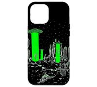 Extraterrestres roban Cactus en el Desierto Divertido OVNI Vintage Cacti Joke Carcasa para iPhone 12 Pro MAX
