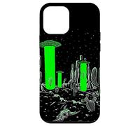 Extraterrestres roban Cactus en el Desierto Divertido OVNI Vintage Cacti Joke Carcasa para iPhone 12 Mini