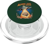 Extraterrestres tomaron mi Cerebro secuestro OVNI Retro Obra de Arte PopSockets PopGrip para MagSafe