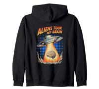 Extraterrestres tomaron mi Cerebro secuestro OVNI Retro Obra de Arte Sudadera con Capucha