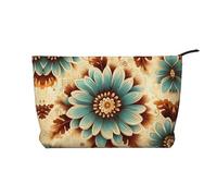 Extravagance of Silk and Flowers Pattern - Bolsa de cosméticos de pana de gran capacidad, impermeable a la moda, bolsa de almacenamiento de artículos de tocador, Black, Talla única