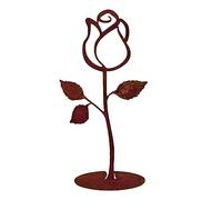EXTRAVAGANT® Rose aus Metall Gartendeko Wohnungsdeko Weihnachtsdeko Outdoor Metall Stahl Rost Edelrost wetterfest Garten Geschenk für Freundin Freund Hochzeit Muttertag Valentinstag Grabschmuck