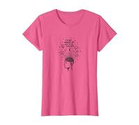 Extravagante Daydreamer Thoughts Bubbles Art Camiseta, Mujer, Rosa Jaspeado, L