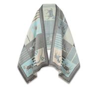 EXTREE Bufandas de cachemira de Francia para verano con aire acondicionado para mujer, invierno grande, resistente al viento, bufanda de primavera temprana - Azul - Large