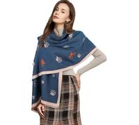 EXTREE Pañuelos de Techo portátiles de Invierno Bufanda, Serie 3-Azul, M Mujeres