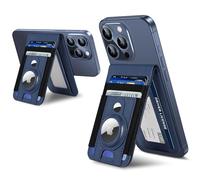 ExtreLife Magsafe - Soporte para cartera con soporte para Airtag, cartera magnética más fuerte para iPhone 15/14/13/12, ventana de identificación, 4 ranuras para tarjetas, 10 tarjeteros, cuero vegano