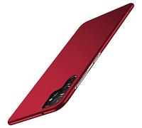 Extrem Dünn Kompatibel mit Samsung Galaxy S22 Ultra Hülle Slim Seidig-Mattes Kratzfest Handyhülle Schutzhülle Hardcase Anti-Fingerprint Case Cover Hardcase Samsung Galaxy S22 Ultra 6.8 Zoll Rojo