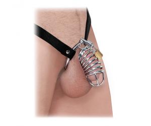 Extreme Chastity Belt Silver/Black