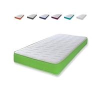 eXtreme comfort ltd Cooltouch Colors - Colchón híbrido de Espuma viscoelástica y resortes Interiores con Borde Verde Coral, 18 cm de Profundidad, tamaño King de 150 x 200 cm