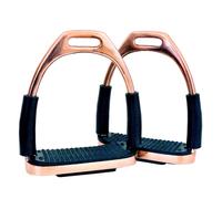 EXTREME Estribos de equitación de color oro rosa de seguridad Flexi S/acero con asas fuertes (12,7 cm)