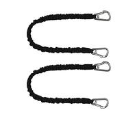 Extreme Max 3006.2885 BoatTector - Amortiguador de línea de Alta Resistencia y Cuerda elástica de Almacenamiento, Paquete de 2 Unidades, 24 Pulgadas con Ganchos medianos, Color Negro