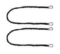 Extreme Max 3006.2891 BoatTector - Amortiguador de línea de Alta Resistencia y Cuerda elástica de Almacenamiento, Paquete de 2, 48 Pulgadas con Ganchos medianos, Color Negro