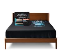 Extreme Sábana Bajera Impermeable, Protector de colchón 100% Negro, Bolsillo Profundo de 35 cm, Seguro con Aceite, Productos de Masaje a Base de Agua y Silicona (Queen)