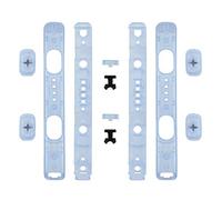 eXtremeRate 2 Piezas de Carcasa para Nintendo Switch Joycon Strap Shell de Reemplazo Placa Cubierta de Correa Muñeca Joycon Carcasa de Wrist Strap Botones para Nintendo Switch(Hielo Azul)