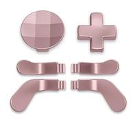 eXtremeRate 6 en 1 D-Pad Acero Inoxidable Magnético Repuesto para Xbox Elite V1/V2 Control Dirección Botón con Paletas Botones Traseros para Xbox Elite & Elite Series 2 Mando(Oro Rosa Metálico)