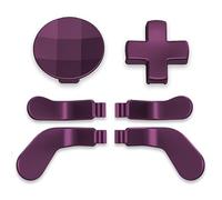 eXtremeRate 6 en 1 D-Pad Acero Inoxidable Magnético Repuesto para Xbox Elite V1/V2 Control Dirección Botón con Paletas Botones Traseros para Xbox Elite & Elite Series 2 Mando(Grape Metálico)