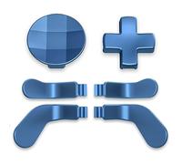 eXtremeRate 6 en 1 D-Pad Acero Inoxidable Magnético Repuesto para Xbox Elite V1/V2 Control Dirección Botón con Paletas Botones Traseros para Xbox Elite & Elite Series 2 Mando(Azul Neptuno Metálico)