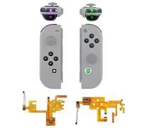 eXtremeRate 7 Colores 9 Modos DFS LED Botones Kit para Nintendo Switch, Teclas de Joycon, ABXY Gatillos Dirección Botones para Nintendo Switch & OLED - No Incluye Joycon (Símbolos)