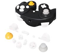 eXtremeRate ABXY D-Pad Z L R Botones para Nintendo Gamecube Mando, Joysticks y Herramientas DIY, Accesorios de Reemplazo - No Incluye Controlador, Blanco