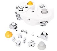 eXtremeRate ABXY D-Pad Z L R Botones para Nintendo Gamecube Mando, Joysticks y Herramientas DIY, Accesorios de Reemplazo - No Incluye Controlador, Plata Cromo