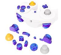 eXtremeRate ABXY D-Pad Z L R Botones para Nintendo Gamecube Mando, Joysticks y Herramientas DIY, Accesorios de Reemplazo - No Incluye Controlador, Azul a Violeta