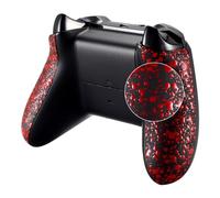 eXtremeRate Agarre Antideslizante para Xbox One S/X Mando Accesorios Empuñaduras Asa Izquierda Derecha Mango de reemplazo Carcasa de Grip para Xbox One X S Control-Model 1708 (Salpicaduras Rojas)
