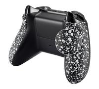eXtremeRate Agarre Antideslizante para Xbox One S/X Mando Accesorios Empuñaduras Asa Izquierda Derecha Mango de reemplazo Carcasa de Grip para Xbox One X S Control-Model 1708 (Salpicaduras Blancas)