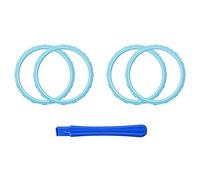 eXtremeRate Anillos de Acento para ps5 Mando Accesorios Anillos de Joysticks para ps5 Anillos de Reemplazo con un Herramienta de Abrir Anillos para ps5-NO Incluye Control(Celeste)