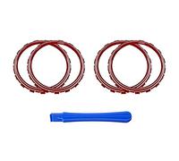 eXtremeRate Anillos de Acento para ps5 Mando Accesorios Anillos de Joysticks para ps5 Anillos de Reemplazo con un Herramienta de Abrir Anillos para ps5-NO Incluye Control(Carmín)