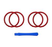 eXtremeRate Anillos de Acento para ps5 Mando Accesorios Anillos de Joysticks para ps5 Anillos de Reemplazo con un Herramienta de Abrir Anillos para ps5-NO Incluye Control(Rojo Escarlata)