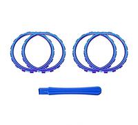 eXtremeRate Anillos de Acento para ps5 Mando Accesorios Anillos de Joysticks para ps5 Anillos de Reemplazo con un Herramienta de Abrir Anillos para ps5-NO Incluye Control(De Azul a Violeta)