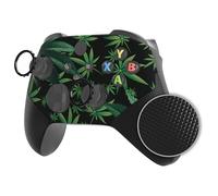 eXtremeRate ASR Verción Carcasa de Goma para Xbox Series X/S Mando Placa Frontal Funda Delantera Shell Cubierta con Anillos de Acento para Xbox Series S X Control-No Incluye Mando(Hoja Verde)