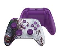 eXtremeRate ASR Versión Carcasa Completa Kit para Xbox Series X/S Mando, Placa Frontal Cubierta Trasera con Botones y Empuñaduras Grips de Textura Diamante para Xbox Core (Clown HAHAHA)