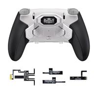 eXtremeRate BEYOND Kit de Carcasa con Paletas Traseras para ps5 Edge Mando, Pantalla OLED, Empuñaduras Ergonómicas Antideslizantes, 4 Botones Traseros Reprogramables（Blanco & Negro）