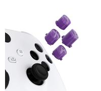 eXtremeRate Botones ABXY de Repuesto para Xbox Series X/S - Botón de Acción en Tres Tonos con Símbolos Clásicos Teclas para Xbox One S/X, Elite V1/V2 (Neblina Morado Claro Púrpura Taro)