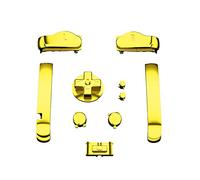 eXtremeRate Botones Completos para Gameboy Advance, Teclas de Repuesto A B L R D-Pad Select Start, Accesorios para GBA, Sin Consola Portátil, Dorado Cromo