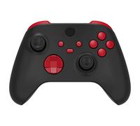 eXtremeRate Botones Completos para Xbox Series S X Control - Repuesto Botón de LB RB LT RT Bumpers Gatillos D-Pad ABXY Start Back Sync Compartir Teclas para Xbox Series X/S Mando (Rojo)