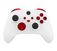 eXtremeRate Botones Completos para Xbox Series S X Control - Repuesto Botón de LB RB LT RT Bumpers Gatillos D-Pad ABXY Start Back Sync Compartir Teclas para Xbox Series X/S Mando (Rojo Escarlata)