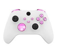 eXtremeRate Botones Completos para Xbox Series S X Mando - Repuesto Botón de LB RB LT RT Bumpers Gatillos D-Pad ABXY Start Back Sync Compartir Teclas para Xbox Series X/S Control (Rosa Cromo)