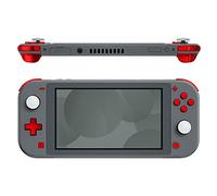 eXtremeRate Botones de ABXY Dpad Home Captura Volumen L R ZL ZR Gatillos, Teclas con Herramientas Compatible con Nintendo Switch Lite - No Incluye Consola Portátil, Rojo Cromo