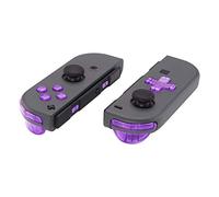 eXtremeRate Botones de D-pad Versión para Nintendo Switch y Oled, Teclas de ABXY Dirección SR SL L R ZR ZL Gatillos, Resorte para Joycons (Compatible con eXtremeRate D-pad Carcasa) - Atómica Violeta