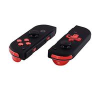 eXtremeRate Botones de D-Pad Versión para Nintendo Switch y OLED, Teclas de ABXY Dirección SR SL L R ZR ZL Gatillos, Resorte para Joycons (Compatible con eXtremeRate D-Pad Carcasa) - Rojo Cromado